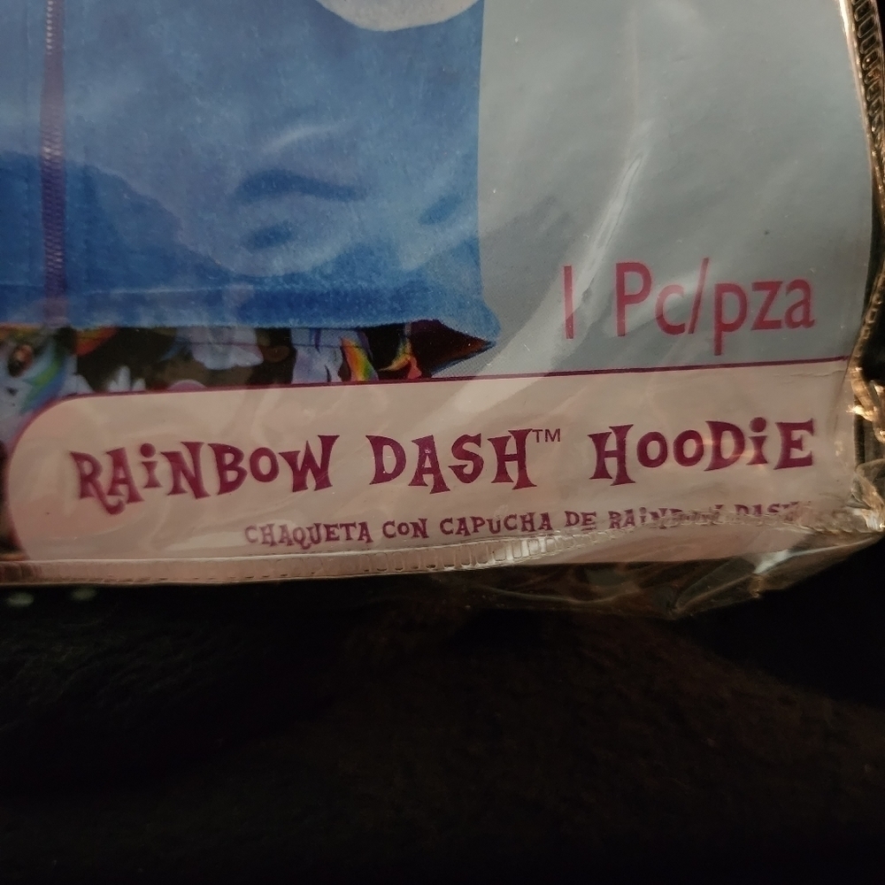 NWT My Little Pony Rainbow Dash Hoodie Adult L/XL Halloween Costume Cosplay New - Picture 7 of 13